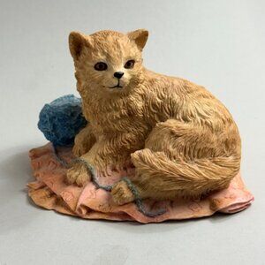 Vintage Cat Kitten Kitty Figurine Anthropomorphic Tom Rubel Silver Deer Ark 1991